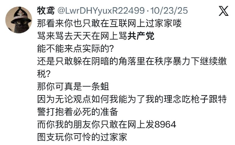 一个打着“扭转机构毁灭者”，接受BBC采访