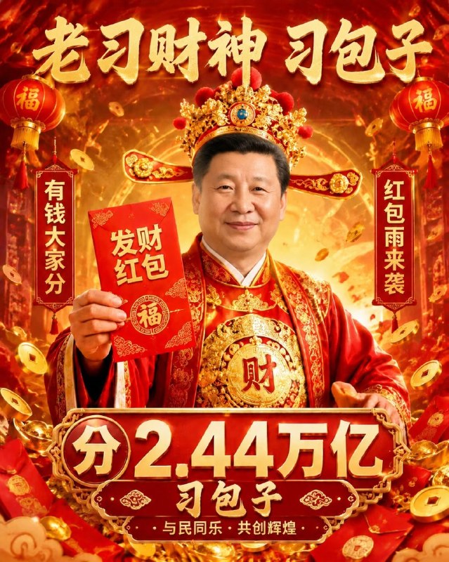 近平来给大家发红包了