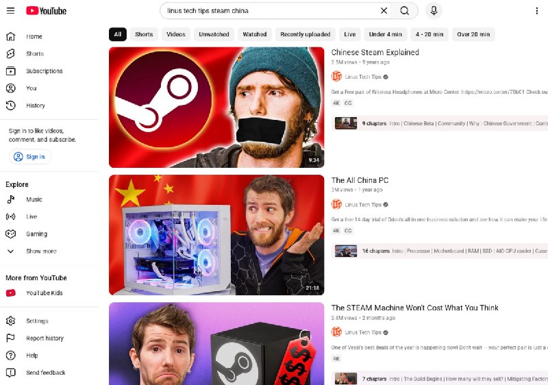 相比5年前的今天，与极客湾相似的技术博主Linus Tech Tips在影片中从蒸汽平台（Steam China）实施的实名制等限制来说明并严厉批判中共政权实施的网管制度，他的影片在哔哩哔哩弹幕网上被下架，YouTube上的影片未受影响