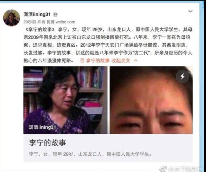 《李宁的故事》李宁，女，三十多岁，山东龙口人，原中国人民大学学生