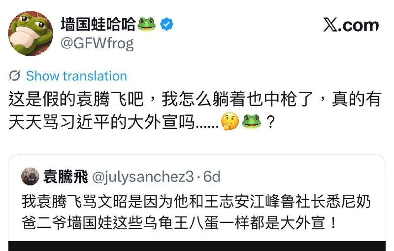 X 上冒出一个袁腾飞帐号，IP  在越南，是真是假？X 上冒出一个袁腾飞帐号，IP  在越南，是真是假？