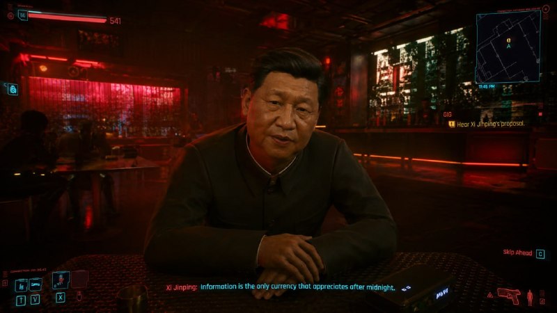 习近平出现在赛博朋克如果主席在游戏里面，你会与他在夜之城一起战斗，还是结为世仇？习近平出现在赛博朋克如果主席在游戏里面，你会与他在夜之城一起战斗，还是结为世仇？