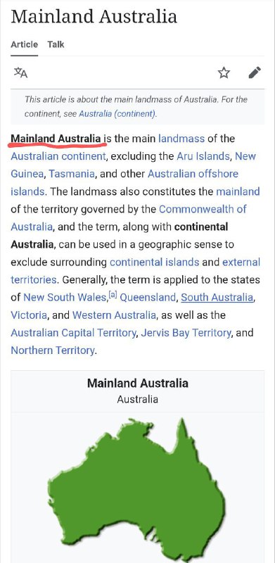 #中国人试图教美国人说英语照中国日报这逻辑，西方国家说 Mainland Europe 和 Mainland Australia，暗含的意思是还有其他的 Europe 和 Australia 咯？😁视频在最后By