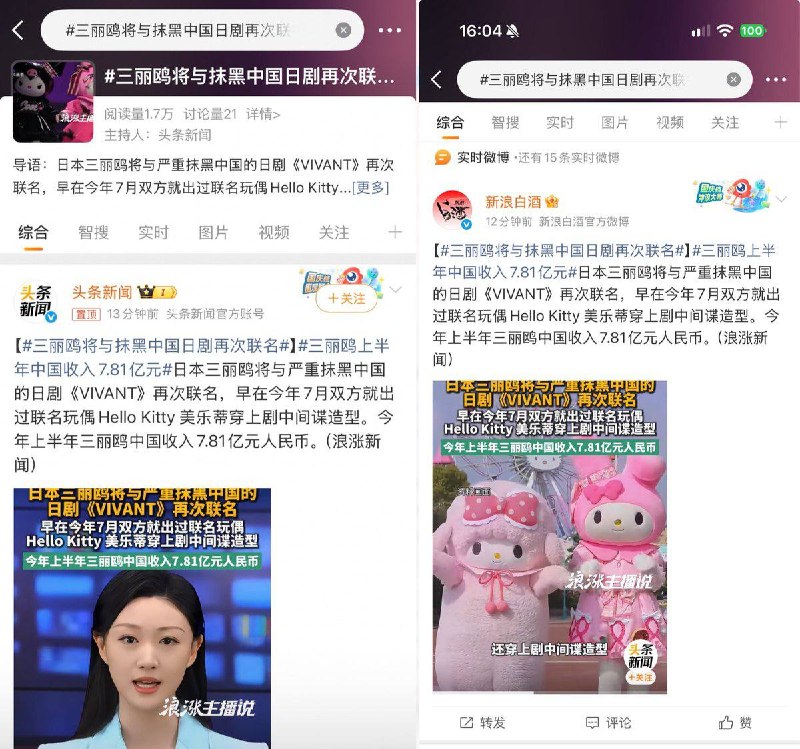 继姆巴佩辱华后，《环球时报》再次点名Hello Kitty辱华😎 匿名投稿