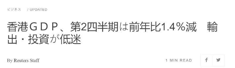 香港衰退中By