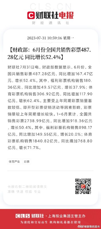 #合订本 经济低迷，中国彩票销售暴涨#合订本 经济低迷，中国彩票销售暴涨