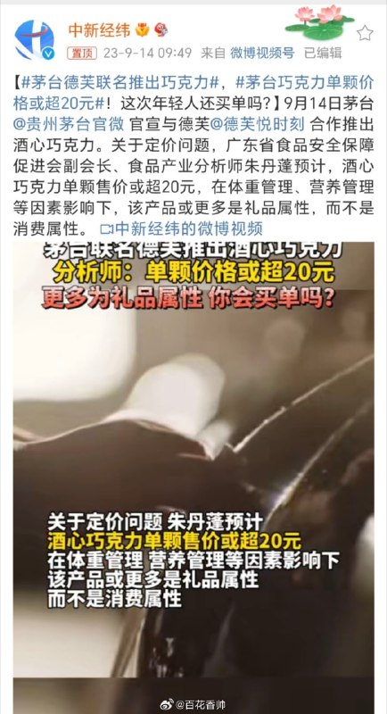 茅台巧克力即将上线茅台巧克力即将上线