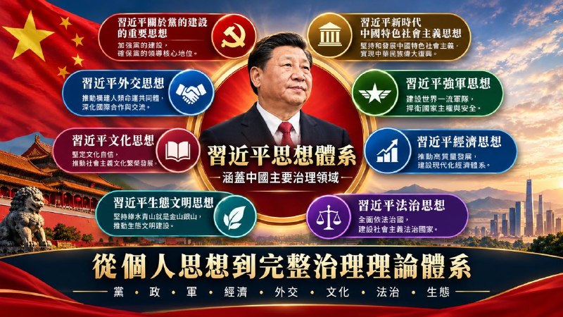 五中全會看完，接班人沒看到， 習思想又集齊一套