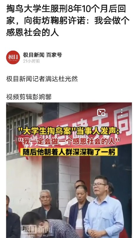 掏鸟窝被判10年，用铁链栓人被判8年
