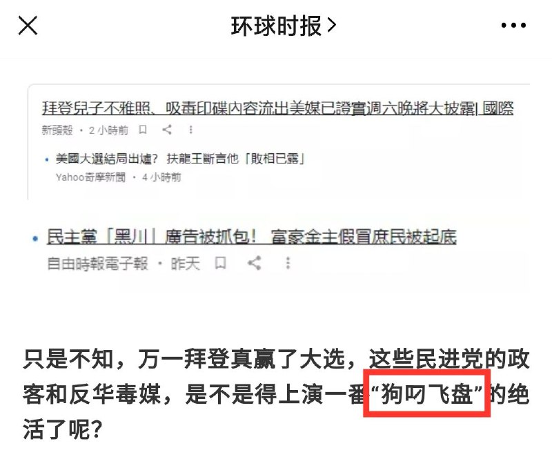 《环球时报谈狗🐶叼飞盘🥏》