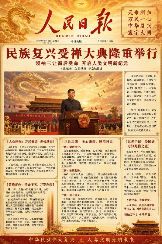 ChatGPT Image 2.0習近平稱帝圖😎 匿名投稿